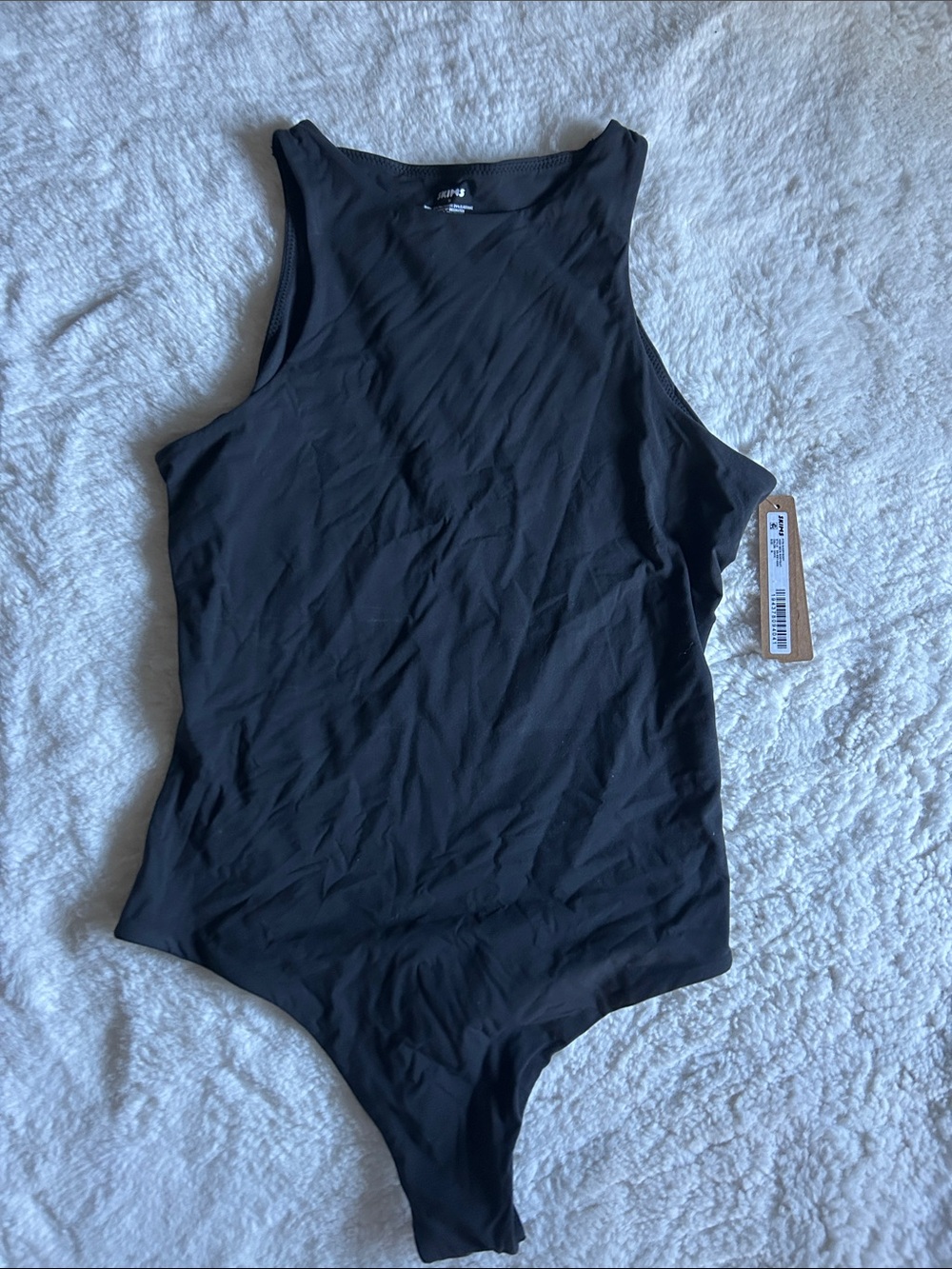 SKIMS Black High-Neck bodysuit NWT